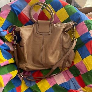 Hobo Gray Leather Tote EUC